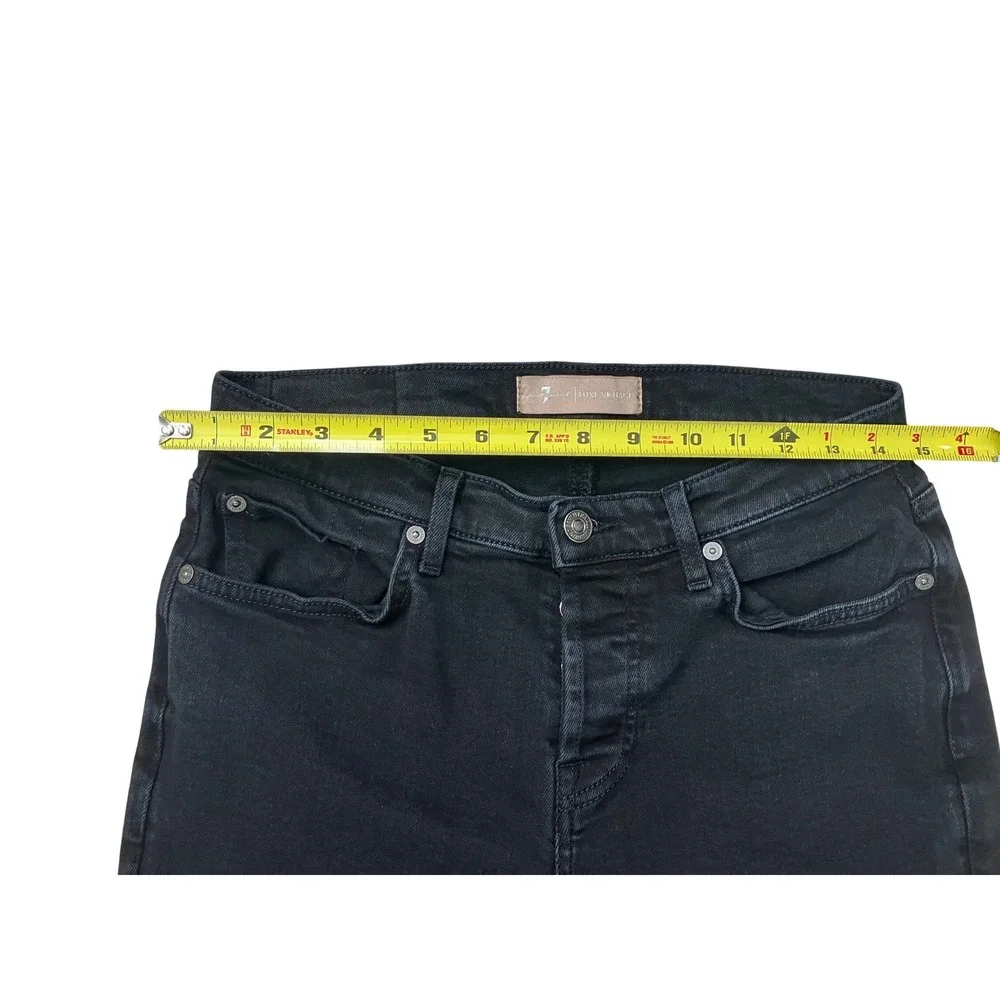 7 For All Mankind Josefina Black Luxe Vintage Skinny Jeans Women‎ Size